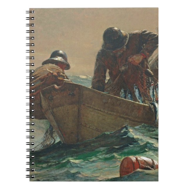 Das Heringnetz, 1885 (Öl auf Leinwand) Notizblock (Vorderseite)