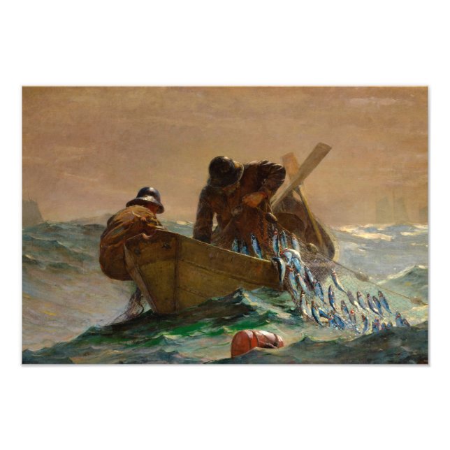 Das Heringsnetz von Winslow Homer Fotodruck (Vorne)