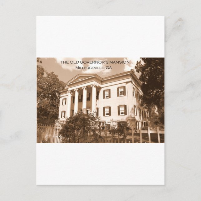 Das Herrenhaus des alten Gouverneurs, Milledgevill Postkarte (Vorderseite)