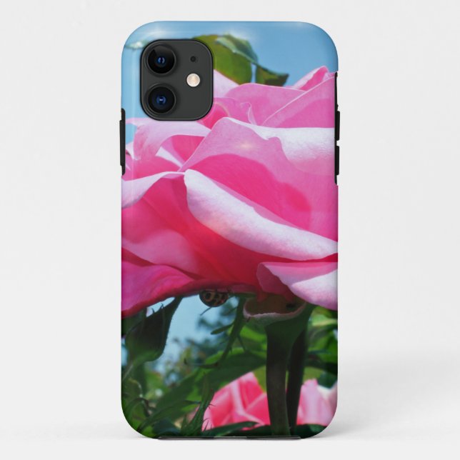 Das herrliche Rosa erhob sich am blauen Himmel. Bl Case-Mate iPhone Hülle (Rückseite)