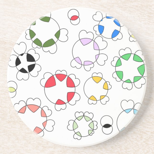 Das Herz am runden Untersetzer (Vorne)