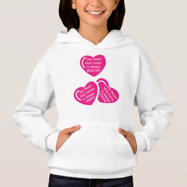 Das Herz, das Lieben Hoodie (Vorderseite)
