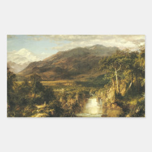 Das Herz der Anden von Frederic Edwin Church Rechteckiger Aufkleber