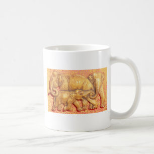 Das Herz der Herde: Elefantenfamilien-Porträt Kaffeetasse