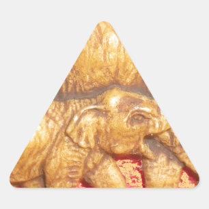 Das Herz der Herde: Elefantenportrait Dreieckiger Aufkleber