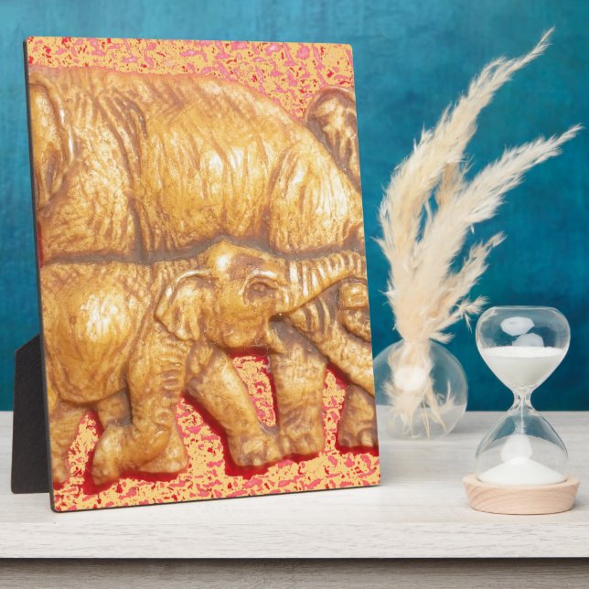 Das Herz der Herde: Elefantenportrait Fotoplatte (Seite)