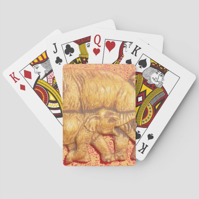 Das Herz der Herde: Elefantenportrait Spielkarten (Rückseite)