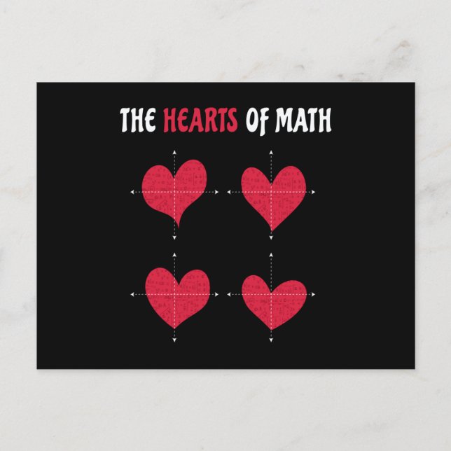 Das Herz der Mathe-Valentinstag-Mathematik Postkarte (Vorderseite)