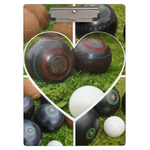 Das Herz der Rasenschüsseln: Eine Vintage FotoColl Klemmbrett