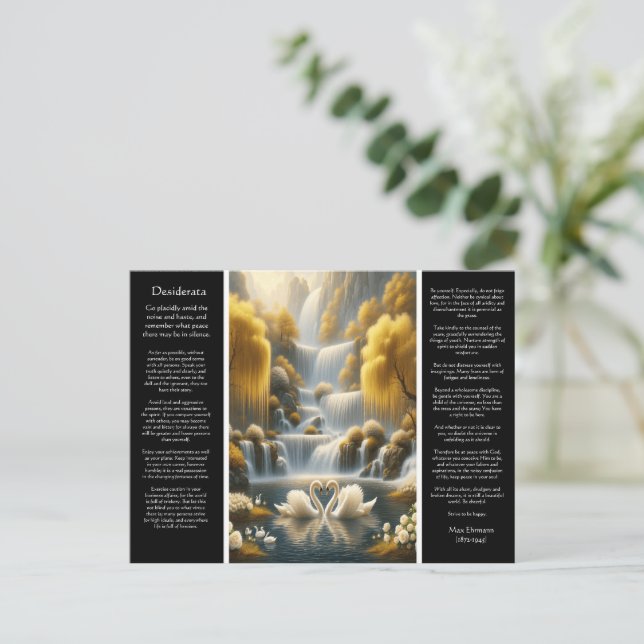 Das Herz des Desiderata-Tals, die Embrace des Schw Postkarte (Stehend Vorderseite)