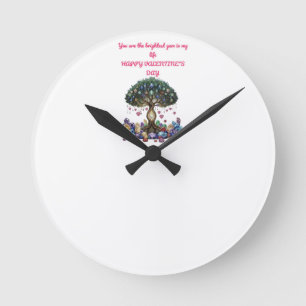 Das Herz des Edelsteinbaums: Ein romantischer Vale Runde Wanduhr