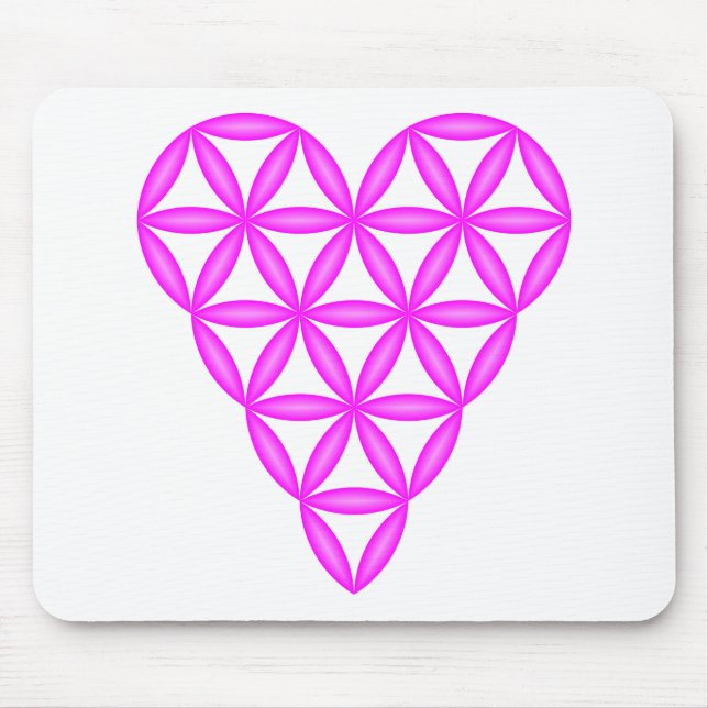 Das Herz des Lebens - rosa/3D. Mousepad (Vorne)