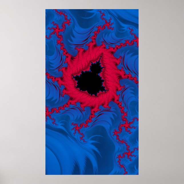 Das Herz des Mandelbrot Fraktals Abstrakte Kunst Poster (Vorne)