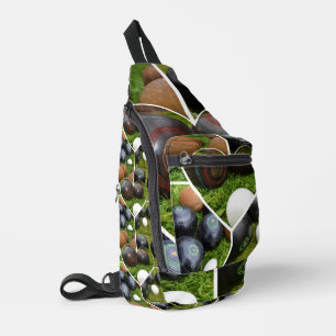 Das Herz des Rasenkegelsports: Eine Vintage-Foto-C Crossbody Bag