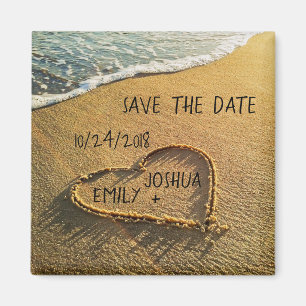 Das Herz des Sandstrandes Save the Date Magnet