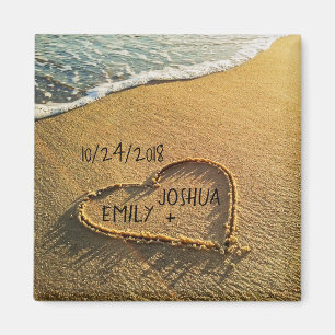 Das Herz des Sandstrands Tropical Beach Magnet