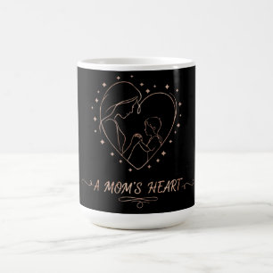 Das Herz einer Mutter Elegantes Roségold Mutter Kaffeetasse
