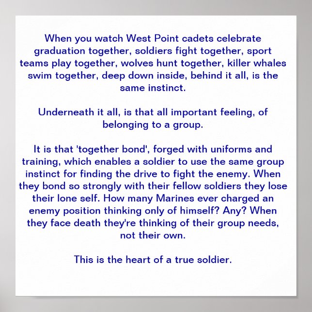 Das Herz eines wahren Soldaten Poster (Vorne)