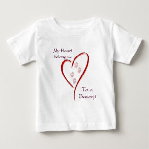 Das Herz gehört Basenji an; Liebe Basenji Baby T-shirt