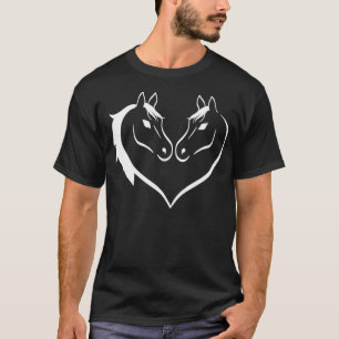 Das Herz ist besser mit Pferden Design Cookie T-Shirt