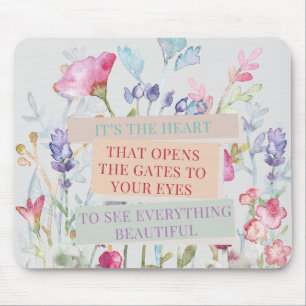 Das Herz öffnet die Tore, der Blumengarten Mousepad