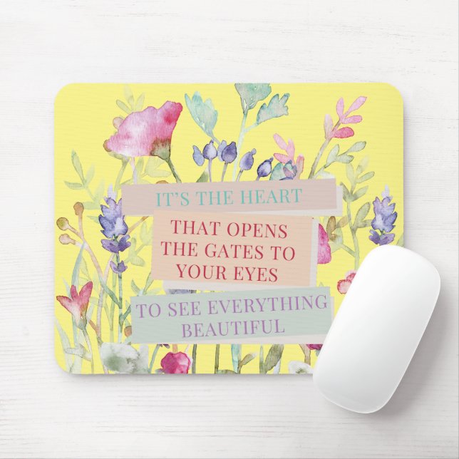 Das Herz öffnet die Tore, der Blumengarten Mousepad (Mit Mouse)