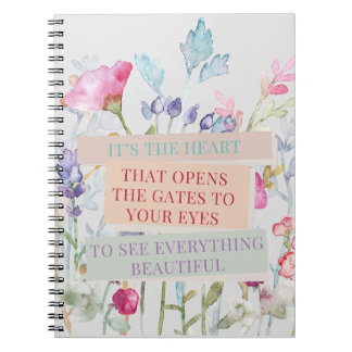 Das Herz öffnet die Tore, der Blumengarten Notizblock