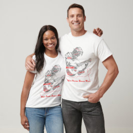 Das Herz spielt zuerst | Gitarren-Typografie-Kunst T-Shirt