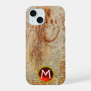 Das Herz und die Bronchialarterien Gem Monogramm iPhone 15 Hülle