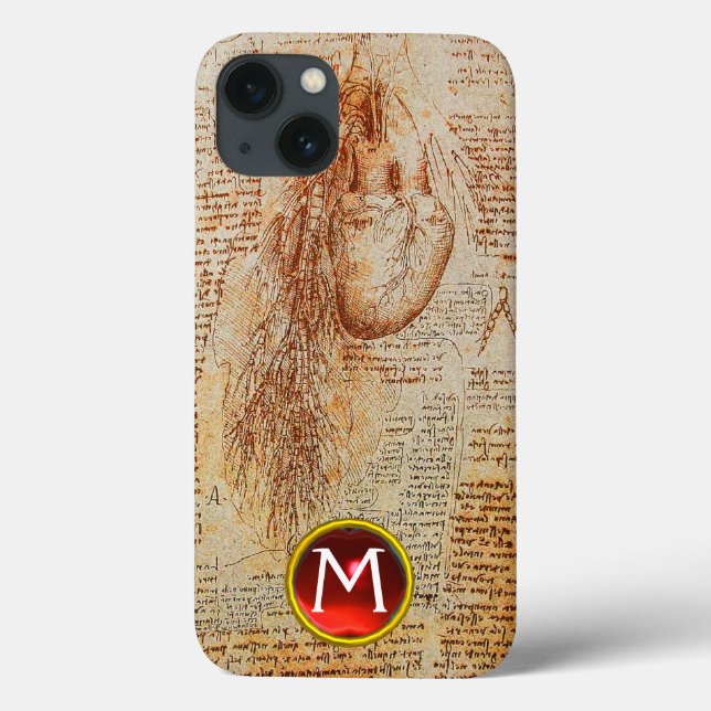 Das Herz und die Bronchiale erhalten Monogramm Case-Mate iPhone Hülle (Rückseite)