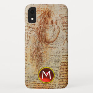 Das Herz und die Bronchiale erhalten Monogramm iPhone XR Hülle