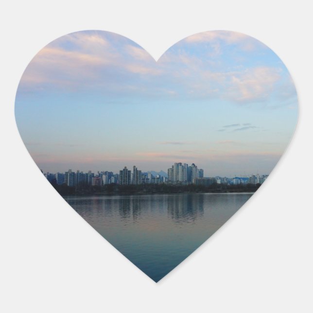 Das Herz und Soul von Seoul Herz-Aufkleber (Vorderseite)