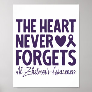 Das Herz vergisst nie Alzheimers Bewusstsein Poster