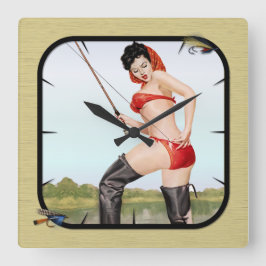 Das heutige Button für den Fang Quadratische Wanduhr