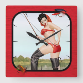 Das heutige Button für den Fang Quadratische Wanduhr