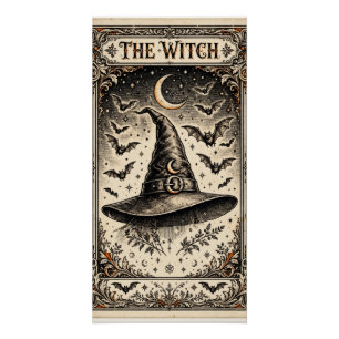 Das Hexen-Tarot-Karten-Shirt – Vintage-Halloween Poster
