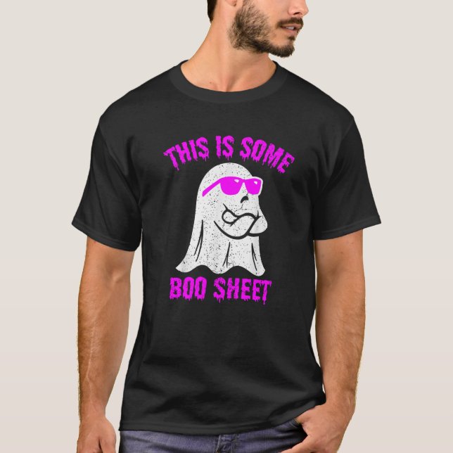 Das hier ist ein Boo Sheet Funny Halloween Ghost M T-Shirt (Vorderseite)