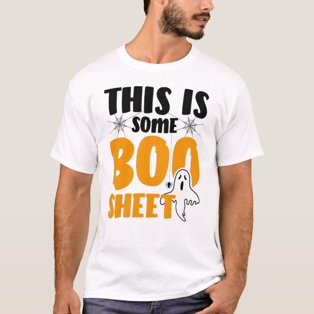 Das hier ist ein Boo Sheet Funny Halloween Ghost T-Shirt (Vorderseite)