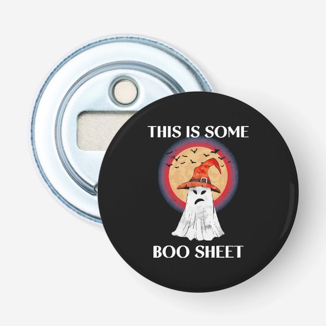 Das hier ist ein Boo Sheet Halloween Ghost Funny Flaschenöffner (Vorderseite)