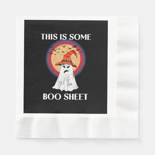 Das hier ist ein Boo Sheet Halloween Ghost Funny Serviette (Vorderseite)
