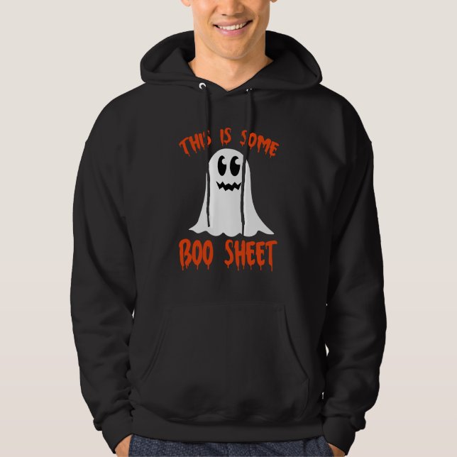 Das hier ist ein boo-Sheet Halloween Hoodie (Vorderseite)