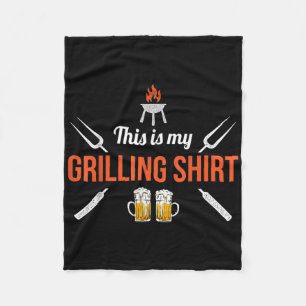 Das hier ist mein Grillfest Shirt Funny Grillen Ko Fleecedecke