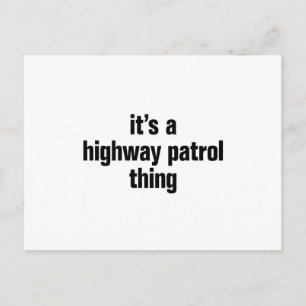 das Highway-Patrouille Postkarte