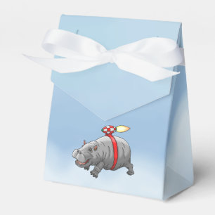 Das Hippo mit einem Jetpack Geschenkschachtel