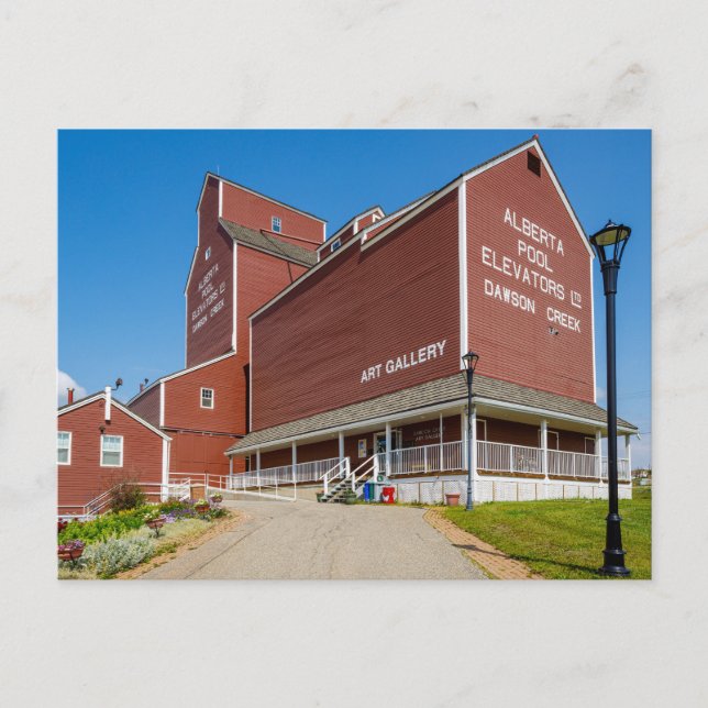 Das historische Getreidesilo von Dawson Creek in A Postkarte (Vorderseite)