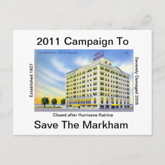 Das historische Hotel Markham rette Postkarte