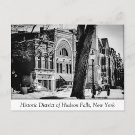 Das historische Viertel Hudson Falls Postkarte