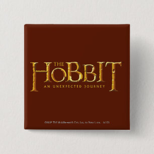 Das Hobbit Logo Gold Button
