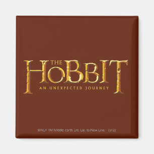 Das Hobbit Logo Gold Magnet