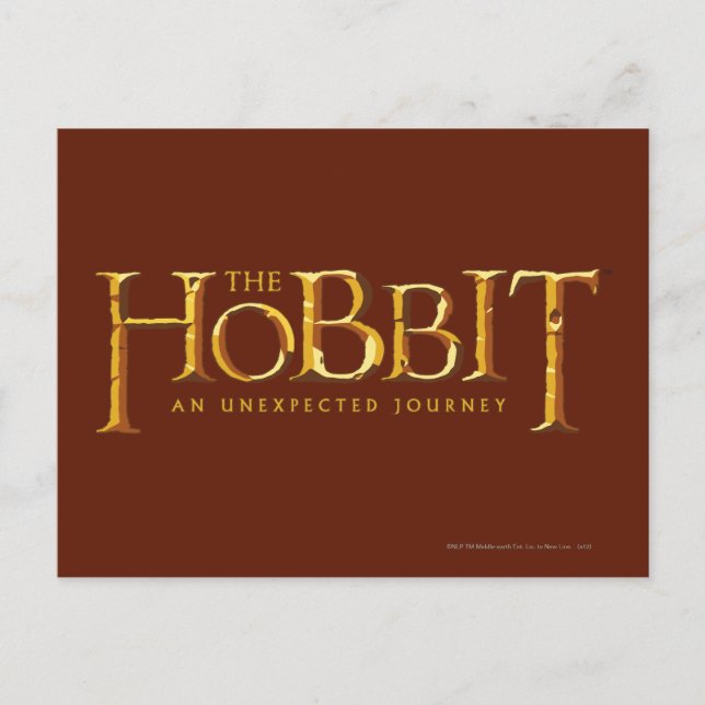 Das Hobbit Logo Gold Postkarte (Vorderseite)